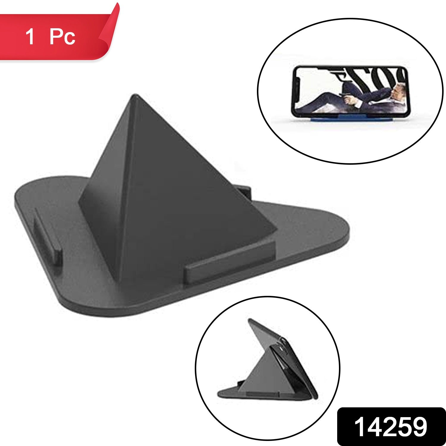 Black Pyramid Mobile Stand