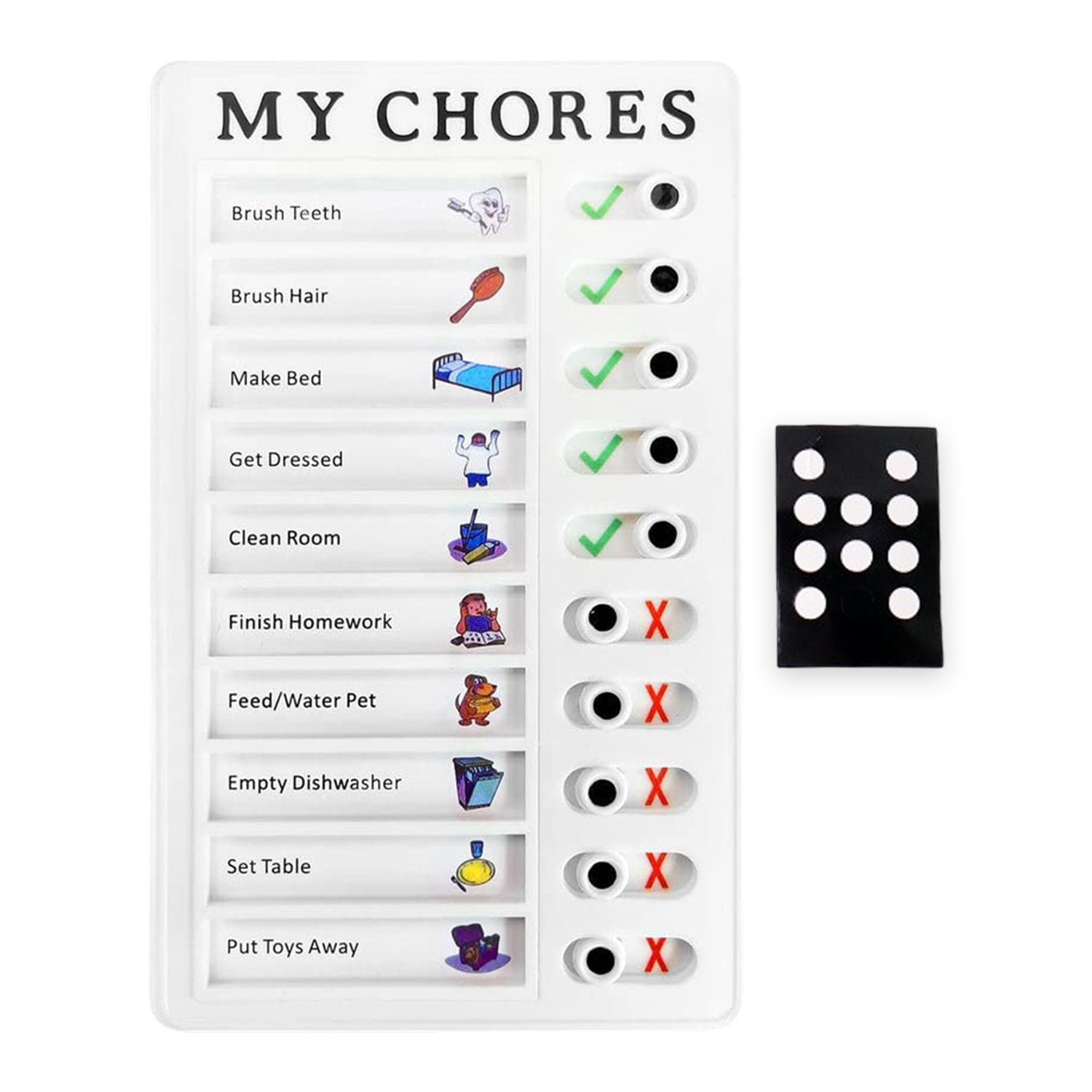 Portable My Chores Home Note Board Management Planning Memo Boards Reminding Time. (Size :- 20x12Cm)