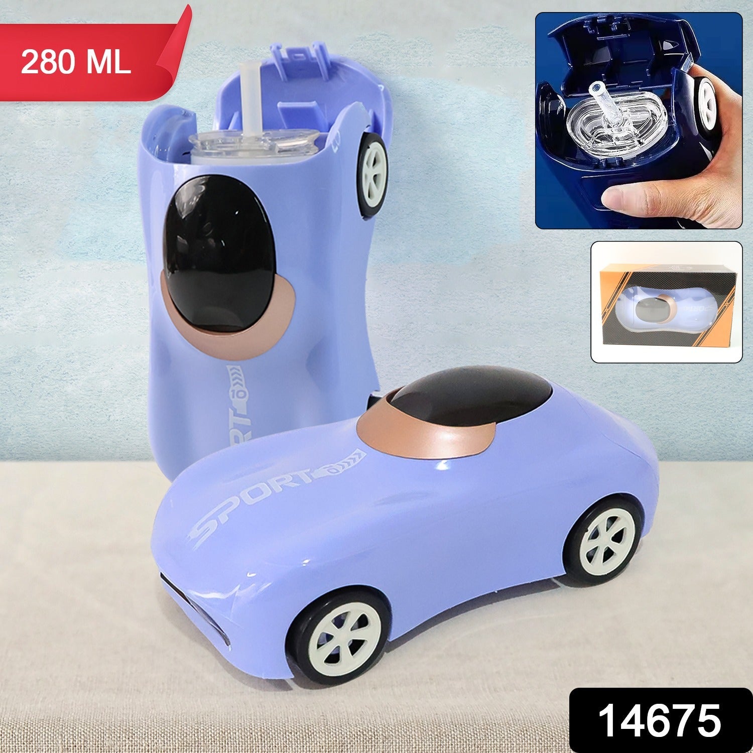Portable Car Shape Water Sipper for Kids