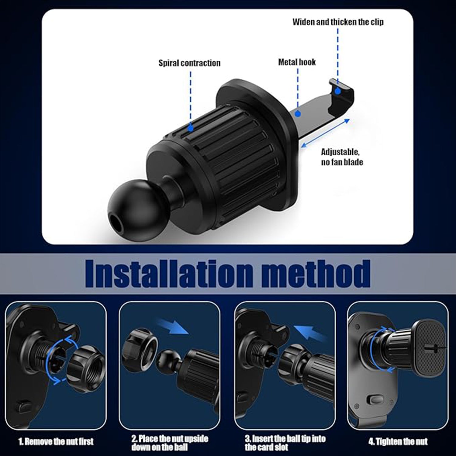 Universal Air Vent Gravity Car Phone Holder Mount (1 Set)