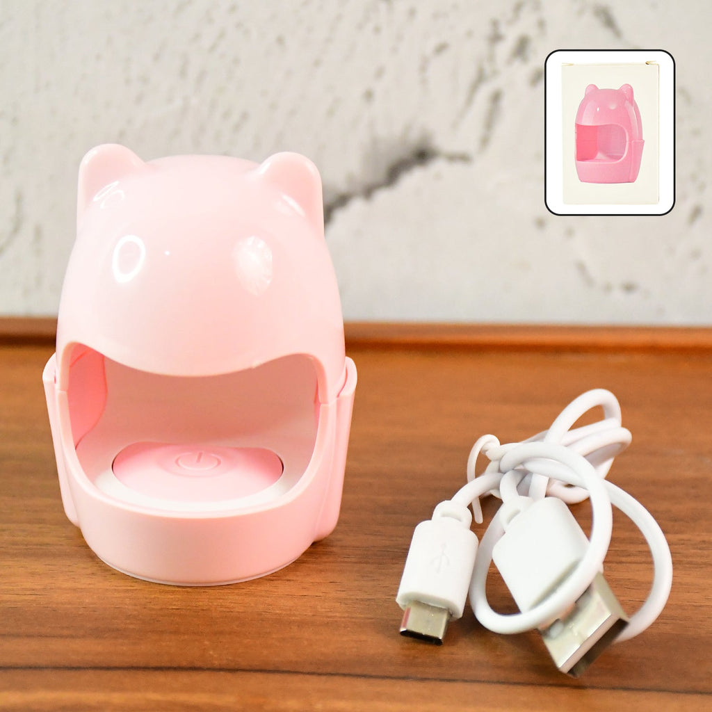 Mini LED Nail Dryer – USB Rechargeable Nail Polish Curing Lamp (1 Pc)
