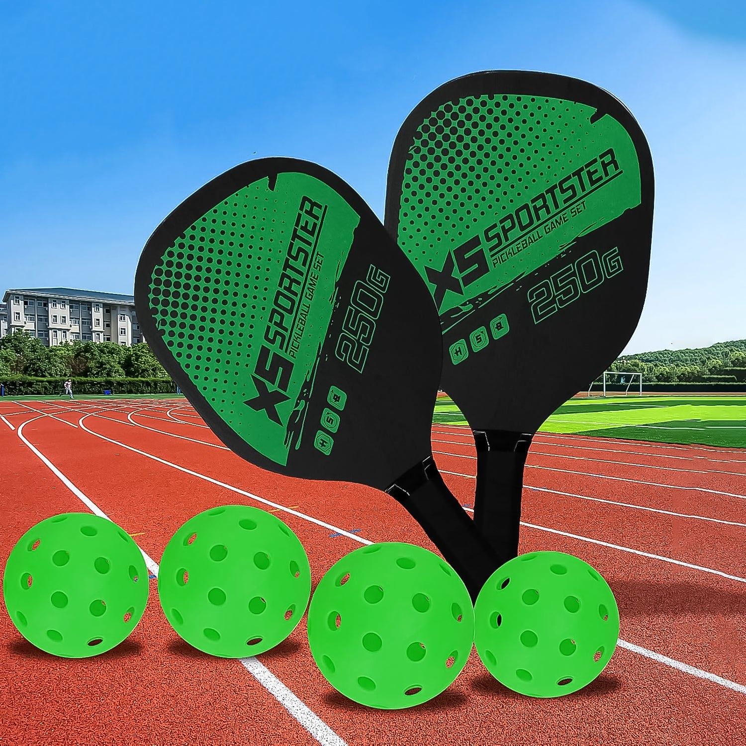 Knx Professional Outdoor Pickleball Paddle and Ball (1 Set)