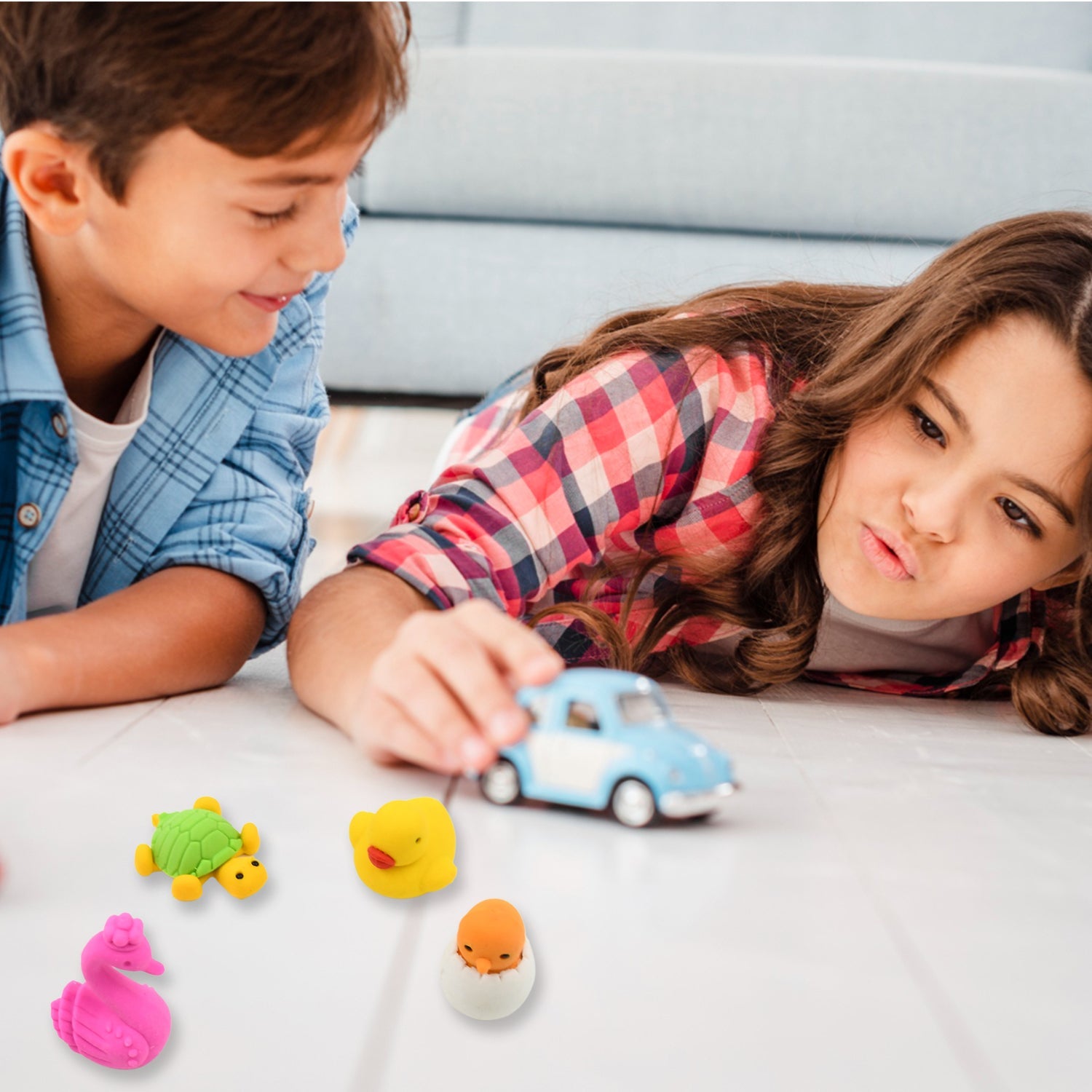 3D Mix Design Fancy Erasers – Cute & Colorful Novelty Erasers for Kids, School Prize (1 Set)