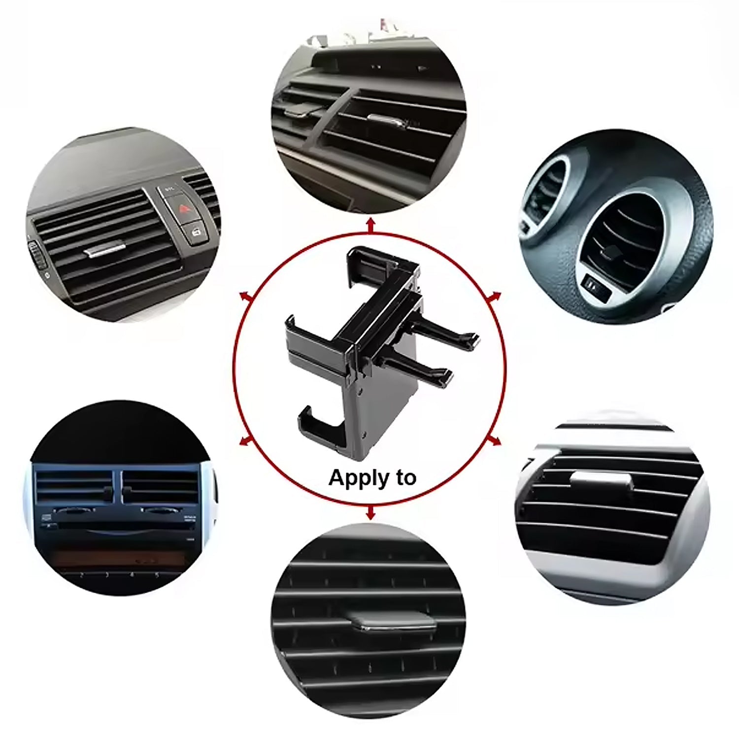 Smartphone Car Holder – Air Vent & Dashboard Bracket (1 Pc)