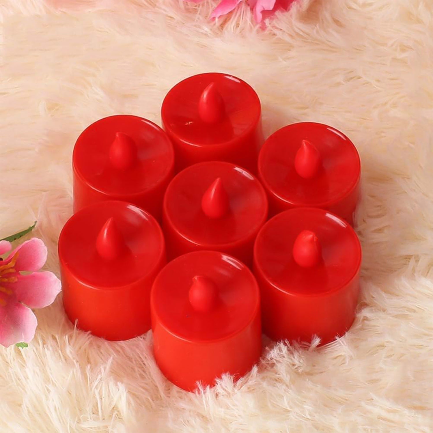 Electrical Candles Diya LED Tea Light (1 Pc / Red)