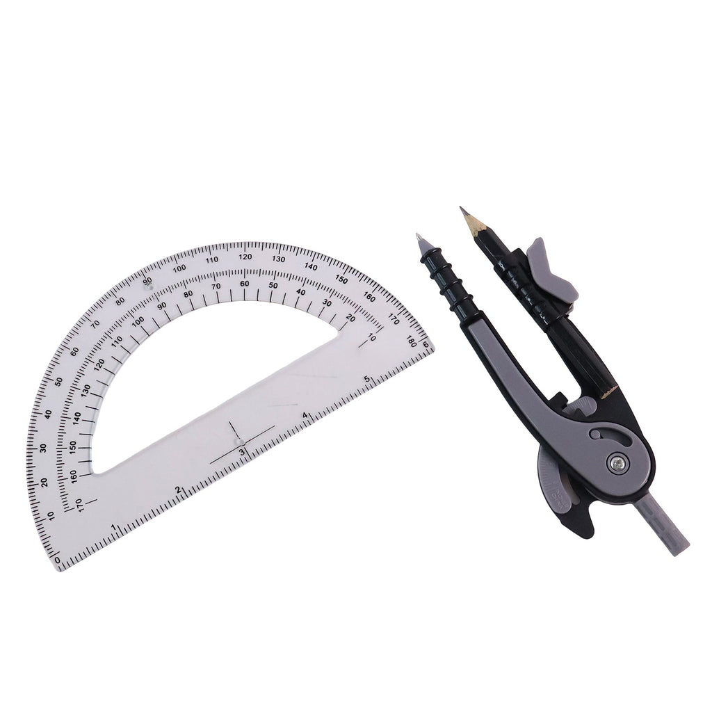 2-Piece Geometry Protractor Set 