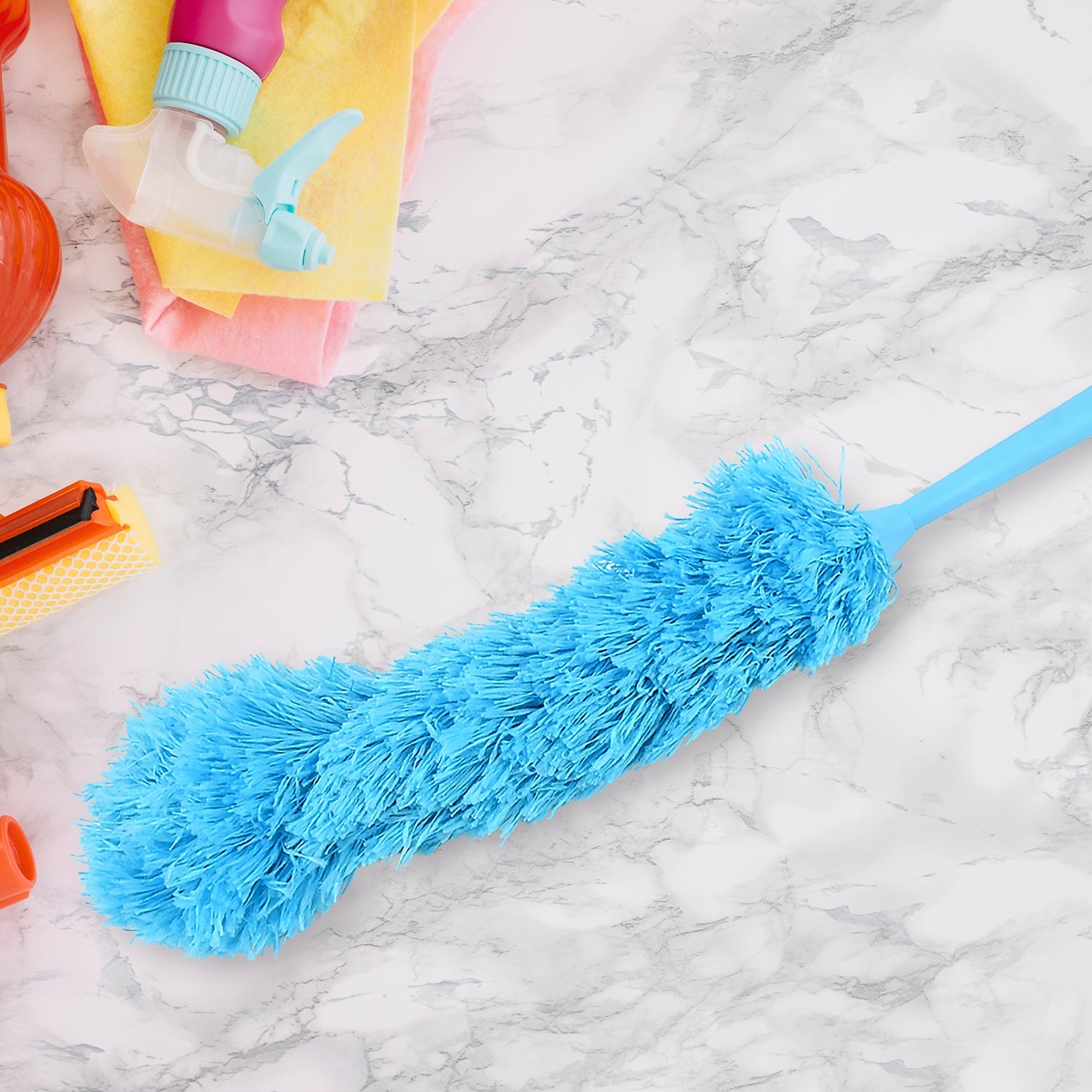 Adjustable Long Handle Microfiber Dust Brush – Foldable Ceiling & Appliance Cleaner