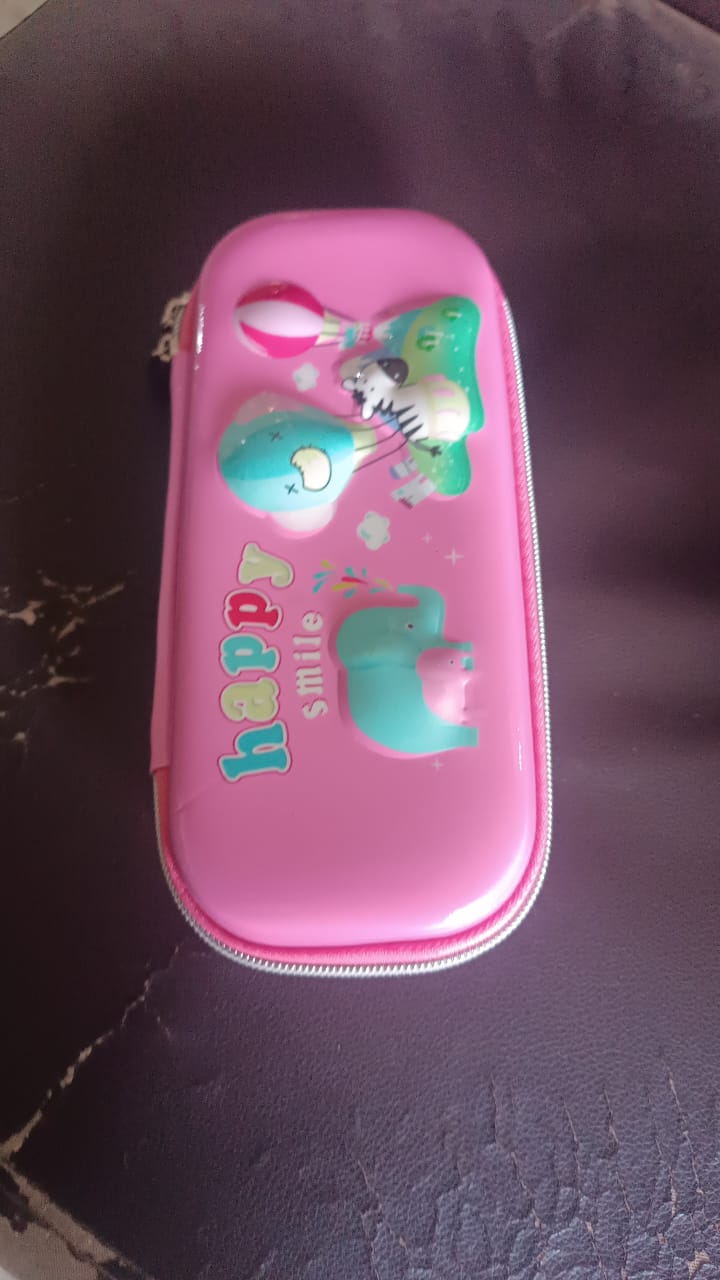 Kids Cartoon Printed Pencil Case (1 Pc)