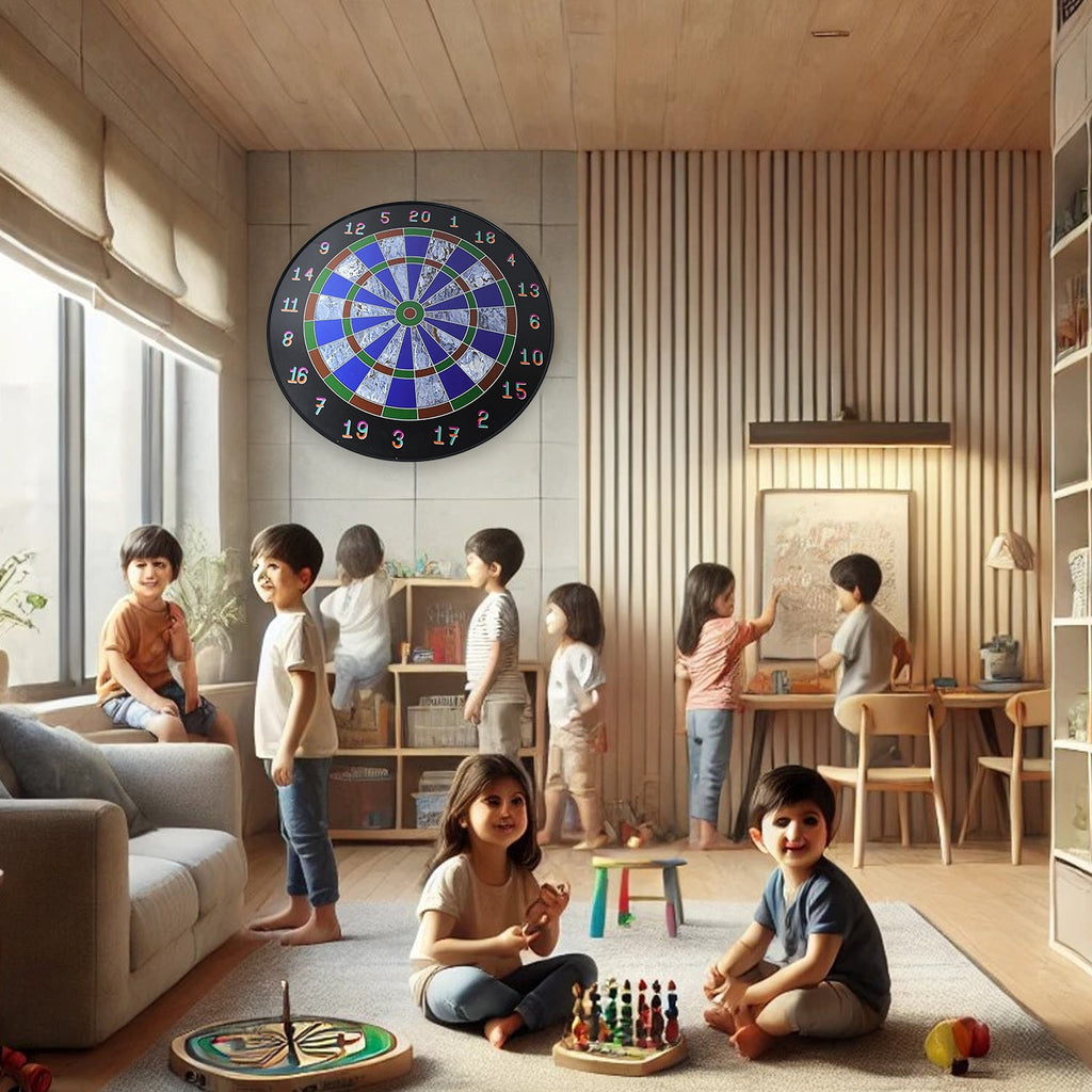 Magnetic Dart Board Game Set with 6 Safe Darts for Kids & Adults