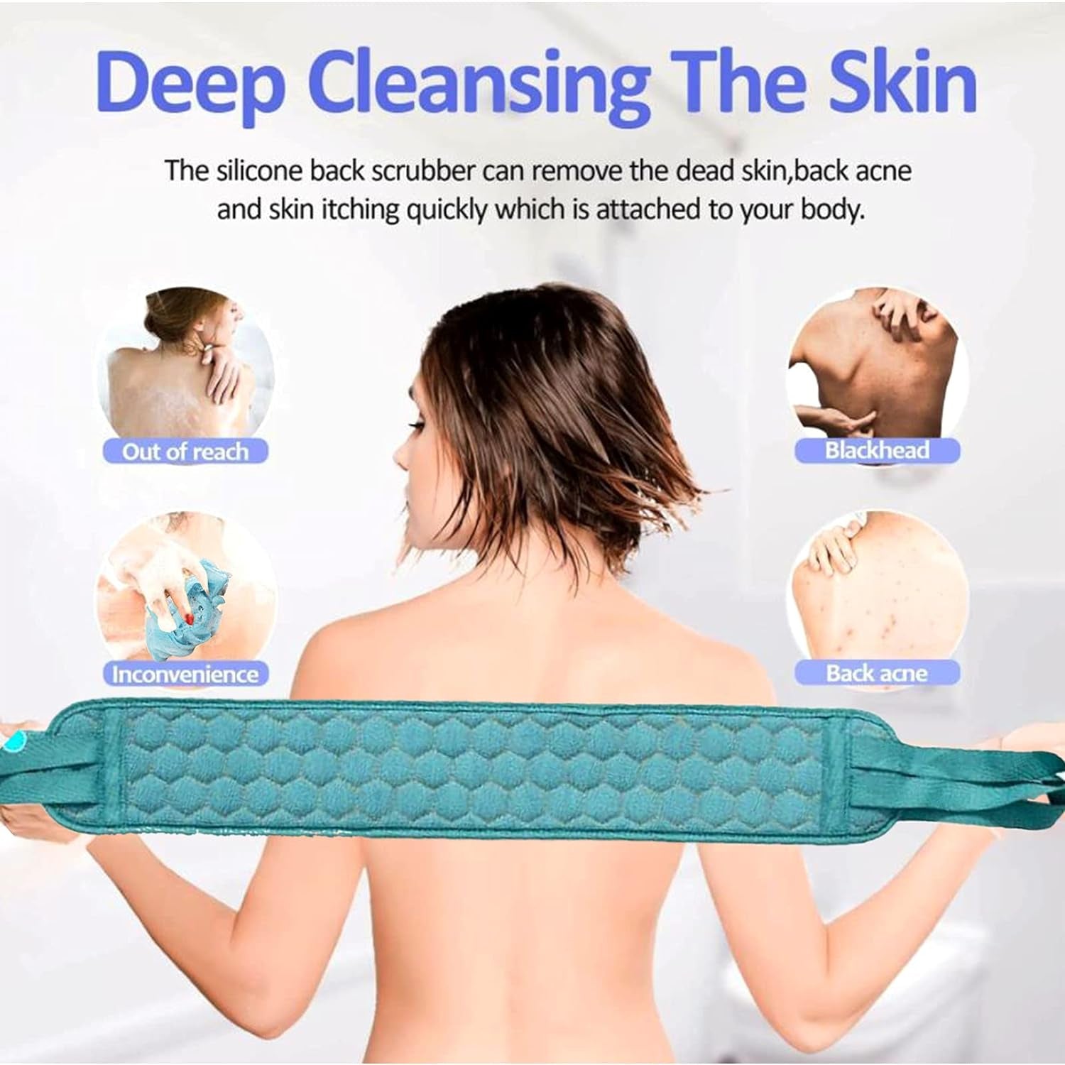 Bath Shower Scrubber Set – Dual-Sided Loofah Sponge & Bath Brush for Deep Clean (2 Pcs)