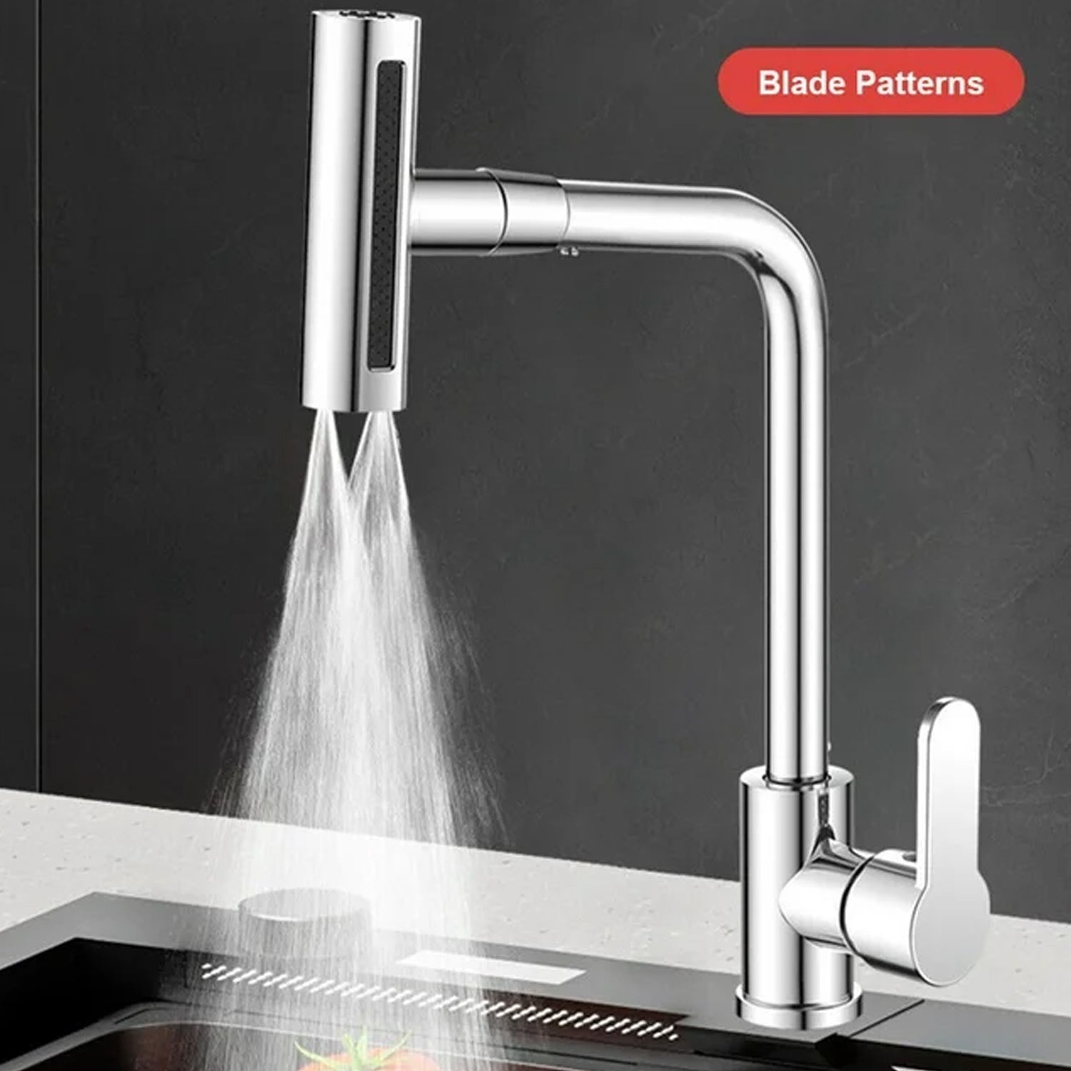 360° Rotating Waterfall Kitchen Faucet – Touch & Swivel Sink Extender (4 In 1 )