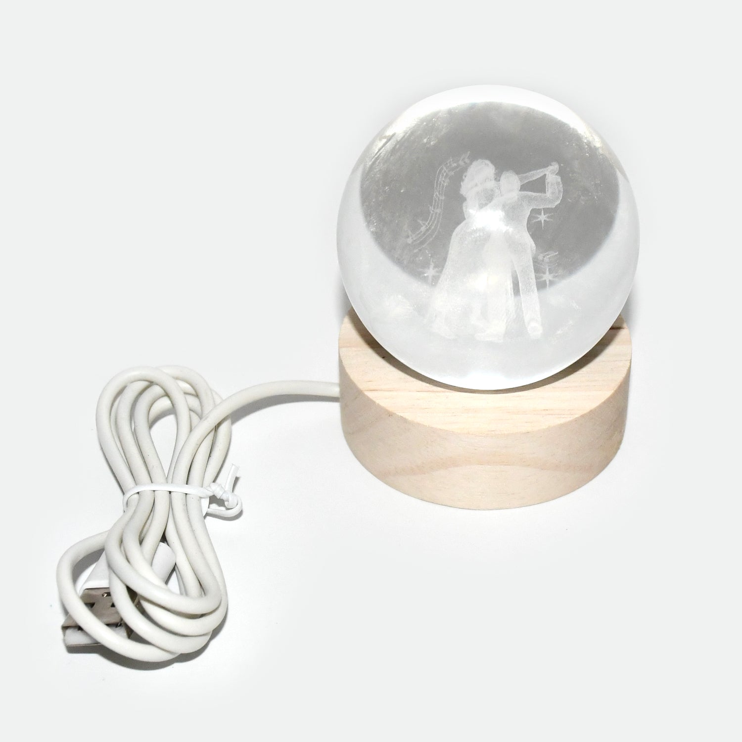3D Crystal Ball lamps With Base (1 Pc)