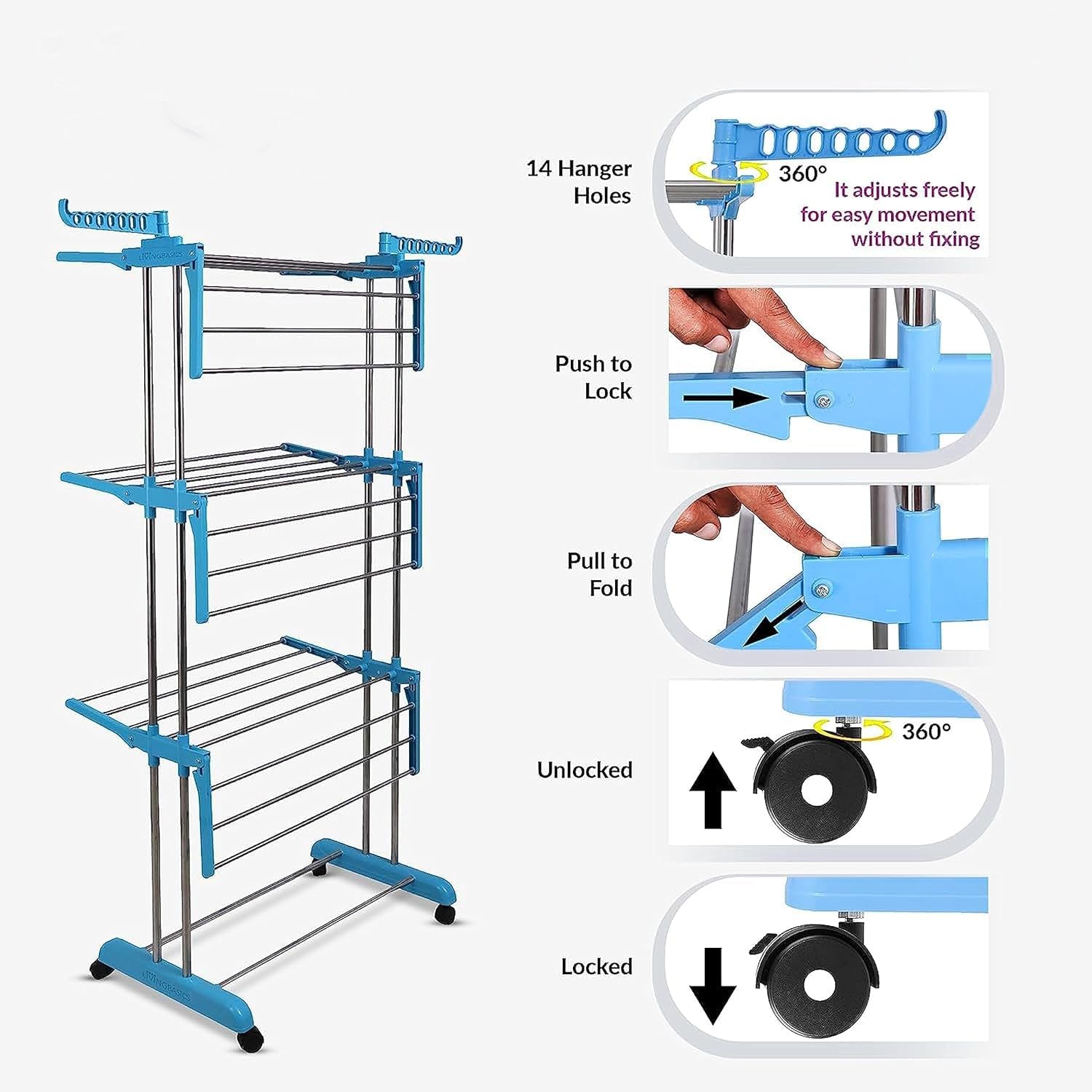Stainless Steel Cloth Drying Stand