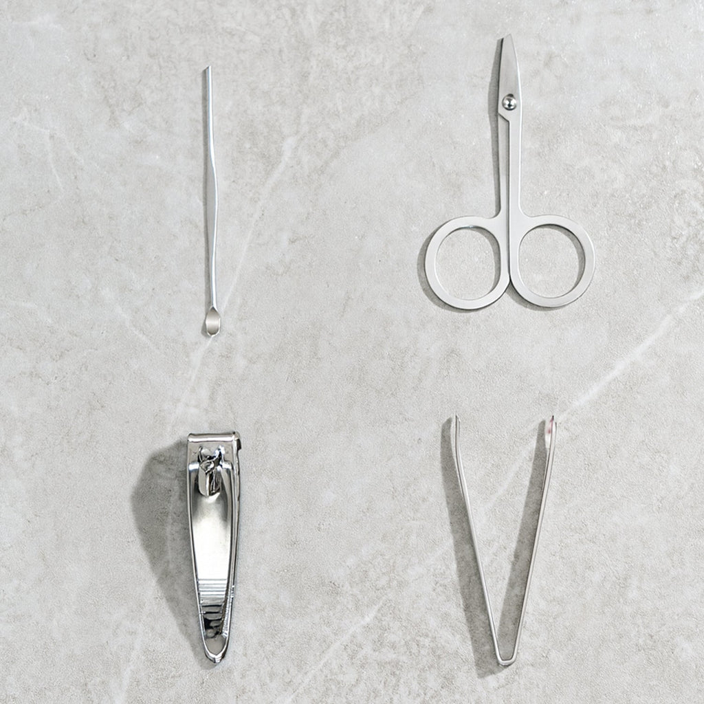 Mini Nail Clipper Set Beauty Nail Tool Set Multifunctional Beauty Set With Plastic Storage Case,  (4 Pc Set)