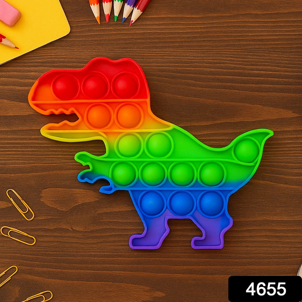 Colorful Dino Shaped Sensory Pop It Toy