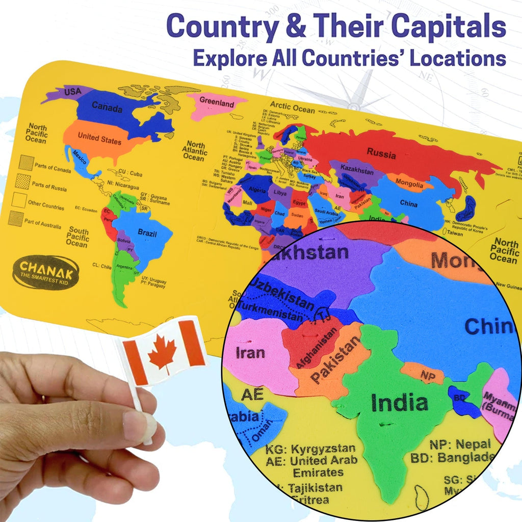 Aditi Mapster World Map EVA Foam Puzzle Set