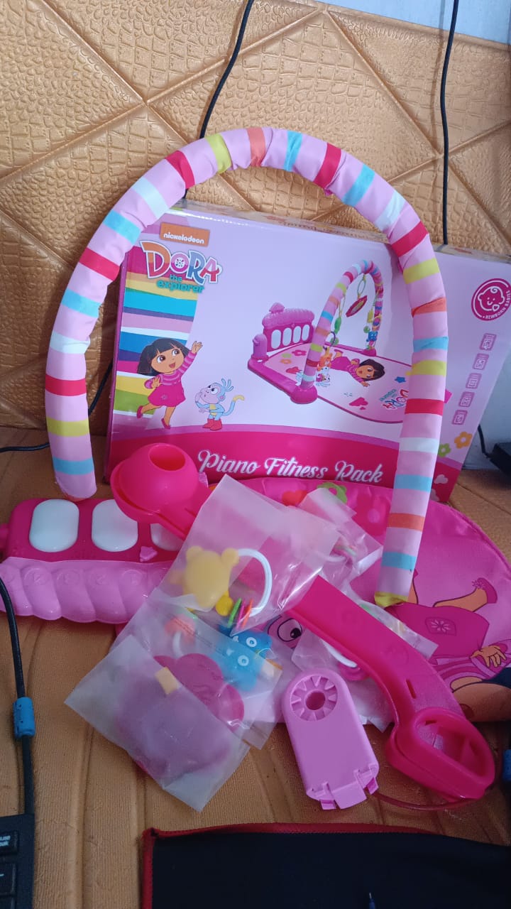 2in1 Baby Kick and Play Piano Gym Mat & Fitness Rack (1 Set)