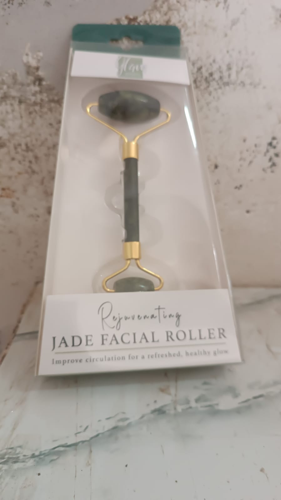 Dual-Headed Jade Facial Massage Roller (1 Pc)